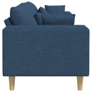 Sofa med pude Blå 250 x 77 x 76 cm Stof