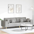 Sofa Skygrå 250 x 77 x 76 cm Stof