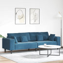 Sofa Blå 250 x 77 x 76 cm Fløjl