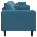 Sofa Blå 250 x 77 x 76 cm Fløjl