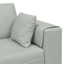 Sofa Lysegrå 250 x 77 x 76 cm Fløjl