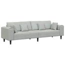 Sofa Lysegrå 250 x 77 x 76 cm Fløjl