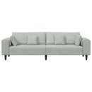 Sofa Lysegrå 250 x 77 x 76 cm Fløjl
