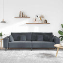 Sofa Mørkegrå 250 x 77 x 76 cm Fløjl