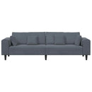 Sofa Mørkegrå 250 x 77 x 76 cm Fløjl