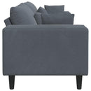 Sofa Mørkegrå 250 x 77 x 76 cm Fløjl