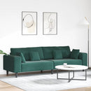 Sofa Mørkegrøn 250 x 77 x 76 cm Fløjl