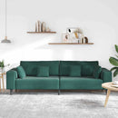 Sofa Mørkegrøn 250 x 77 x 76 cm Fløjl