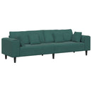 Sofa Mørkegrøn 250 x 77 x 76 cm Fløjl