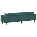 Sofa Mørkegrøn 250 x 77 x 76 cm Fløjl