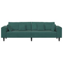 Sofa Mørkegrøn 250 x 77 x 76 cm Fløjl