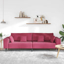 Sofa Vinrød 250 x 77 x 76 cm Fløjl