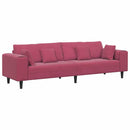 Sofa Vinrød 250 x 77 x 76 cm Fløjl