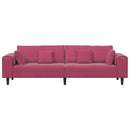 Sofa Vinrød 250 x 77 x 76 cm Fløjl