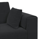 Sofa Sort 250 x 77 x 76 cm Fløjl