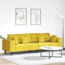Sofa Gul 250 x 77 x 76 cm Fløjl