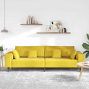 Sofa Gul 250 x 77 x 76 cm Fløjl