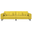 Sofa Gul 250 x 77 x 76 cm Fløjl