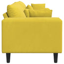 Sofa Gul 250 x 77 x 76 cm Fløjl