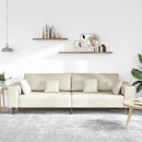 Sofa Creme 250 x 77 x 76 cm Fløjl