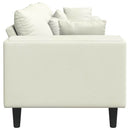 Sofa Creme 250 x 77 x 76 cm Fløjl