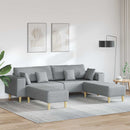 Sofa med pude 3 pcs Lysegrå Stof