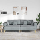 Sofa med pude 3 pcs Lysegrå Stof