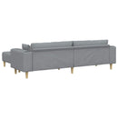 Sofa med pude 3 pcs Lysegrå Stof