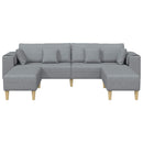 Sofa med pude 3 pcs Lysegrå Stof