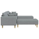 Sofa med pude 3 pcs Lysegrå Stof