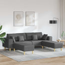 Sofa med pude 3 pcs Mørkegrå Stof