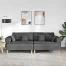 Sofa med pude 3 pcs Mørkegrå Stof