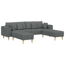 Sofa med pude 3 pcs Mørkegrå Stof