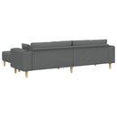 Sofa med pude 3 pcs Mørkegrå Stof