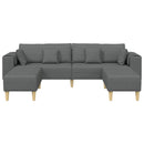 Sofa med pude 3 pcs Mørkegrå Stof