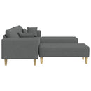 Sofa med pude 3 pcs Mørkegrå Stof
