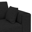 Sofa med pude 3 pcs Sort Stof