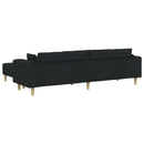Sofa med pude 3 pcs Sort Stof