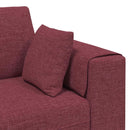 Sofa med pude 3 pcs Vinrød Stof