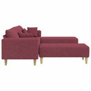 Sofa med pude 3 pcs Vinrød Stof