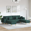 Sofa med pude 3 pcs Mørkegrøn Stof