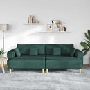 Sofa med pude 3 pcs Mørkegrøn Stof