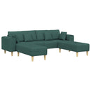 Sofa med pude 3 pcs Mørkegrøn Stof