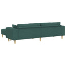 Sofa med pude 3 pcs Mørkegrøn Stof