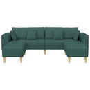 Sofa med pude 3 pcs Mørkegrøn Stof