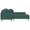 Sofa med pude 3 pcs Mørkegrøn Stof