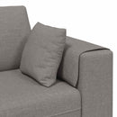 Sofa med pude 3 pcs Gråbrun Stof