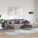Sofa med pude 3 pcs Gråbrun Stof