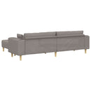 Sofa med pude 3 pcs Gråbrun Stof