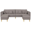 Sofa med pude 3 pcs Gråbrun Stof
